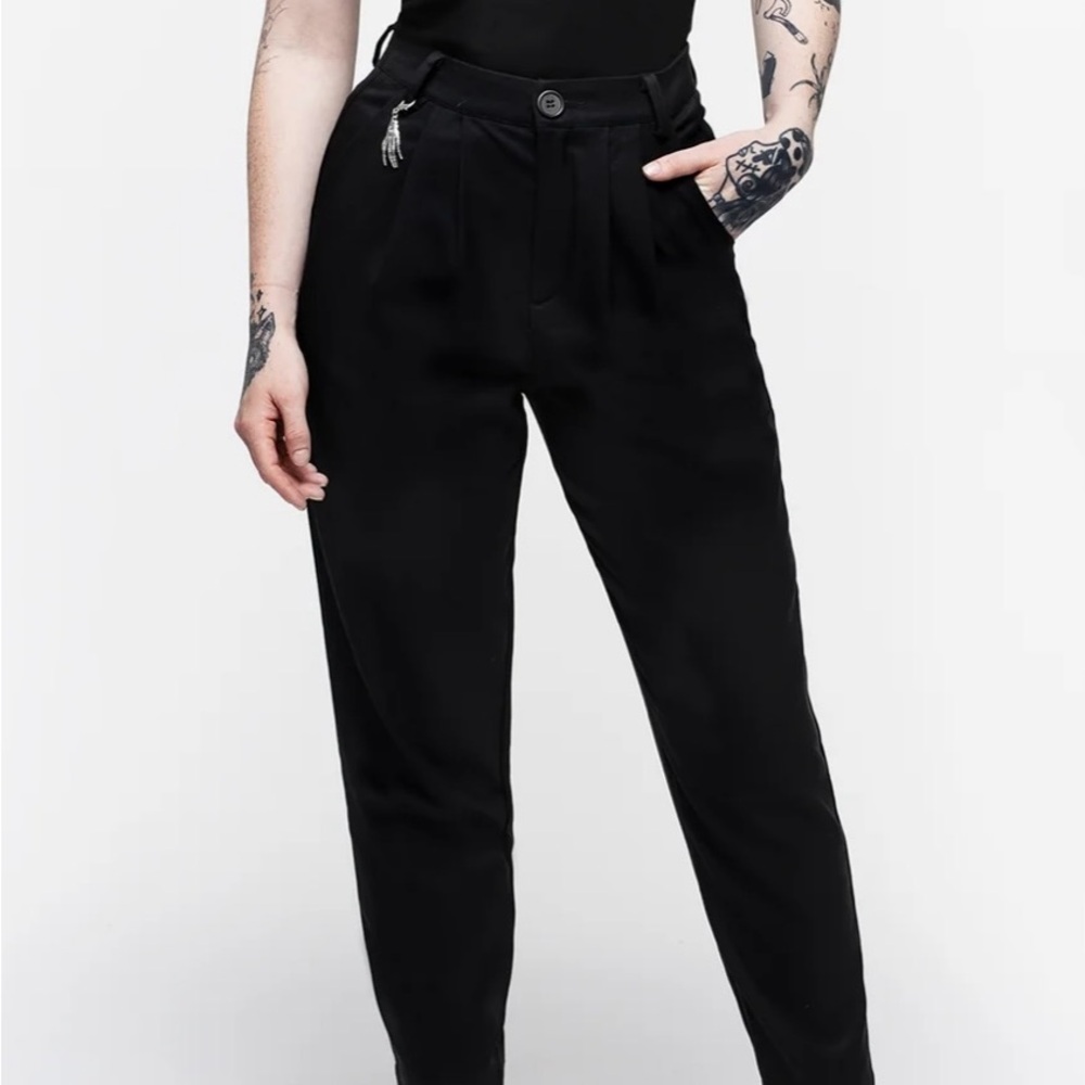 Disturbia Black High-Waisted Trousers
